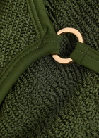 Hunza G Iris Gold-hoop Crinkle Bikini - Khaki - One Size