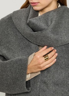 Rohe Scarf-effect Wool and Cashmere-blend Coat Grey