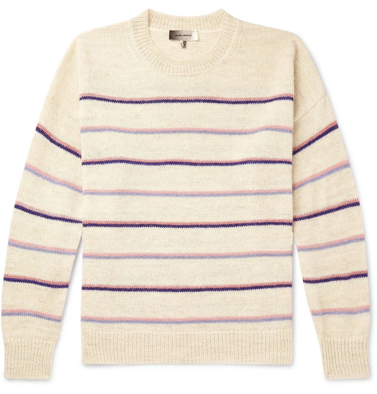 Isabel Marant - Obli Striped Alpaca-Blend Sweater - Neutrals