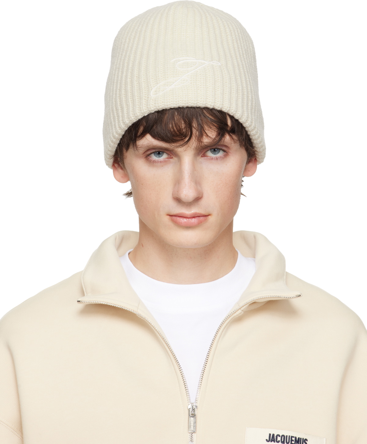 JACQUEMUS Off-White 'The Espiral' Beanie