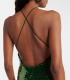 Oséree Marylin sequined halterneck minidress