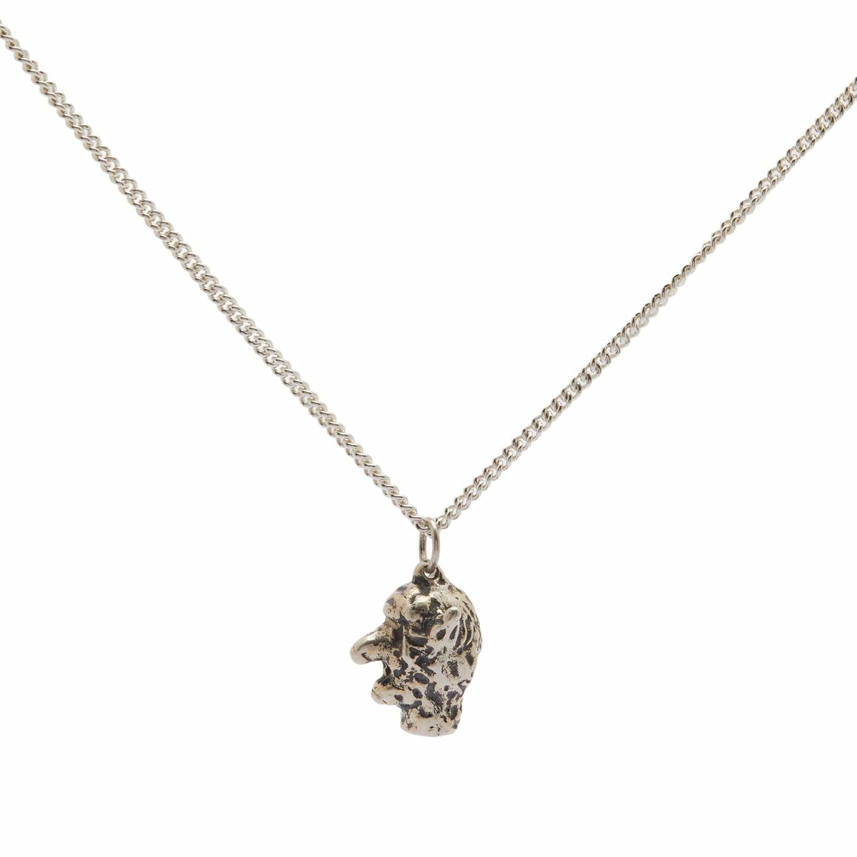 Heresy Men's Goblin Head Necklace in Oxidised Silver