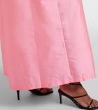 Adriana Degreas Pleated satin gown