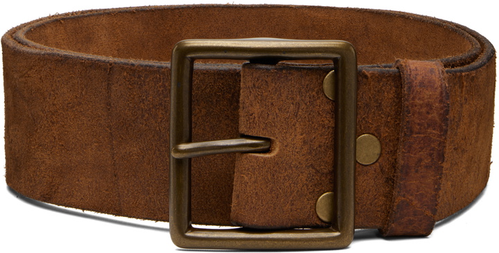 Photo: RRL Tan Distressed Leather Belt
