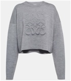 Loewe Anagram cropped wool-blend sweater