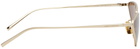 Saint Laurent Gold Shiny Cat-Eye Sunglasses
