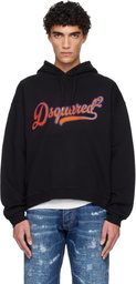 Dsquared2 Black Relax Fit Sponge Patch Hoodie