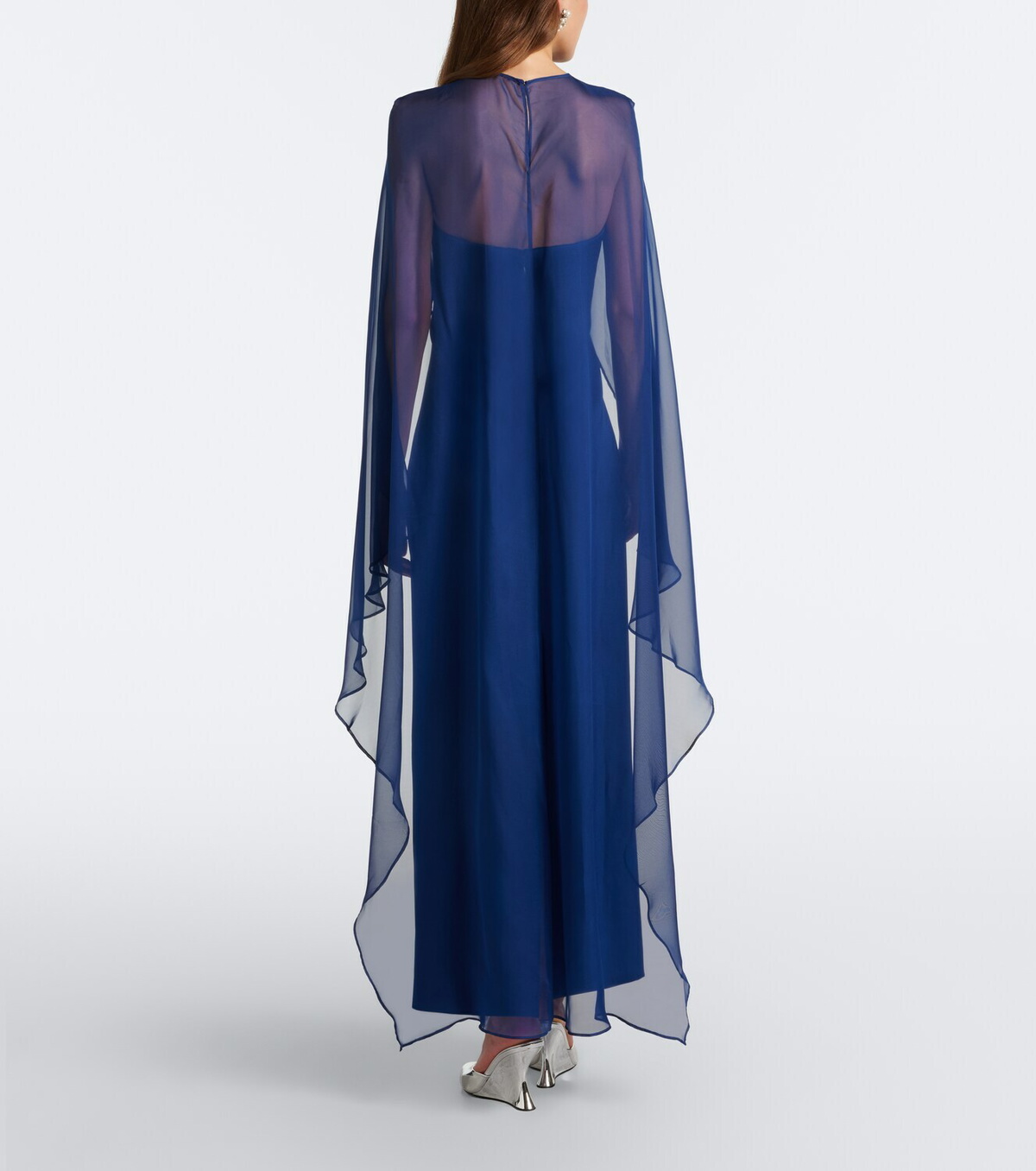 Simkhai Fiora caped organza-trimmed gown