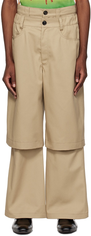 Photo: Meryll Rogge Taupe Double Trousers