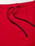 DISTRICT VISION - TomTom Half Tight Logo-Print Stretch Tech-Shell Drawstring Shorts - Red