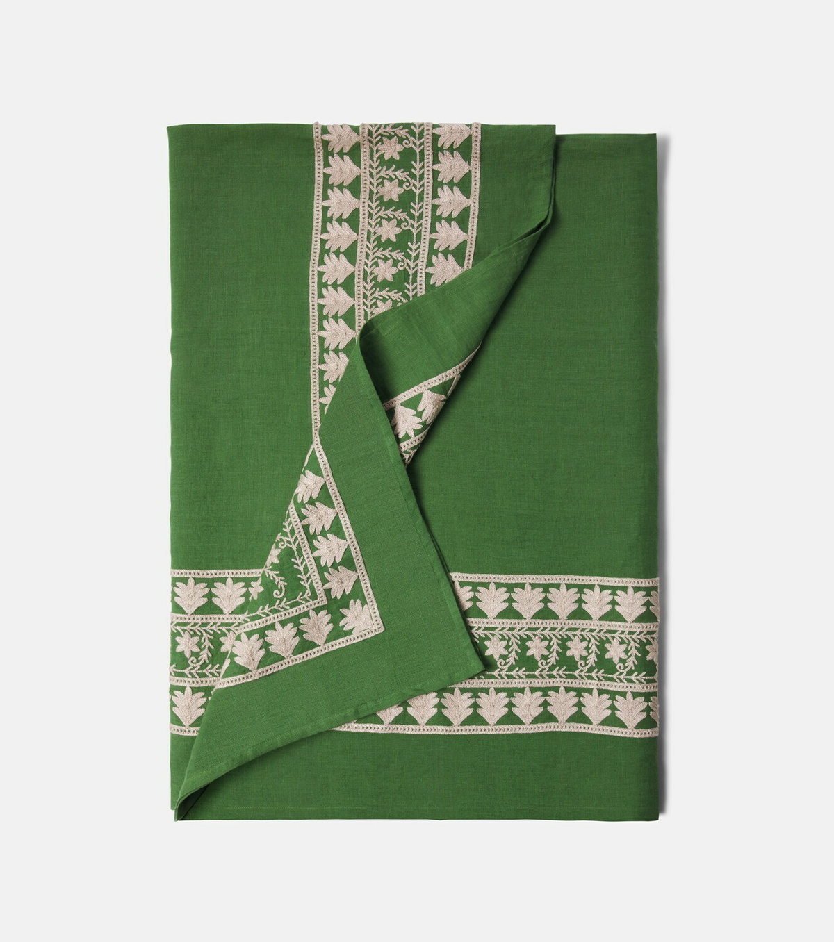 Les-Ottomans Embroidered linen tablecloth