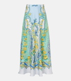 Etro Floral silk maxi skirt