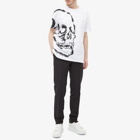 Alexander McQueen Men's Macro Skull T-Shirt in White/Black