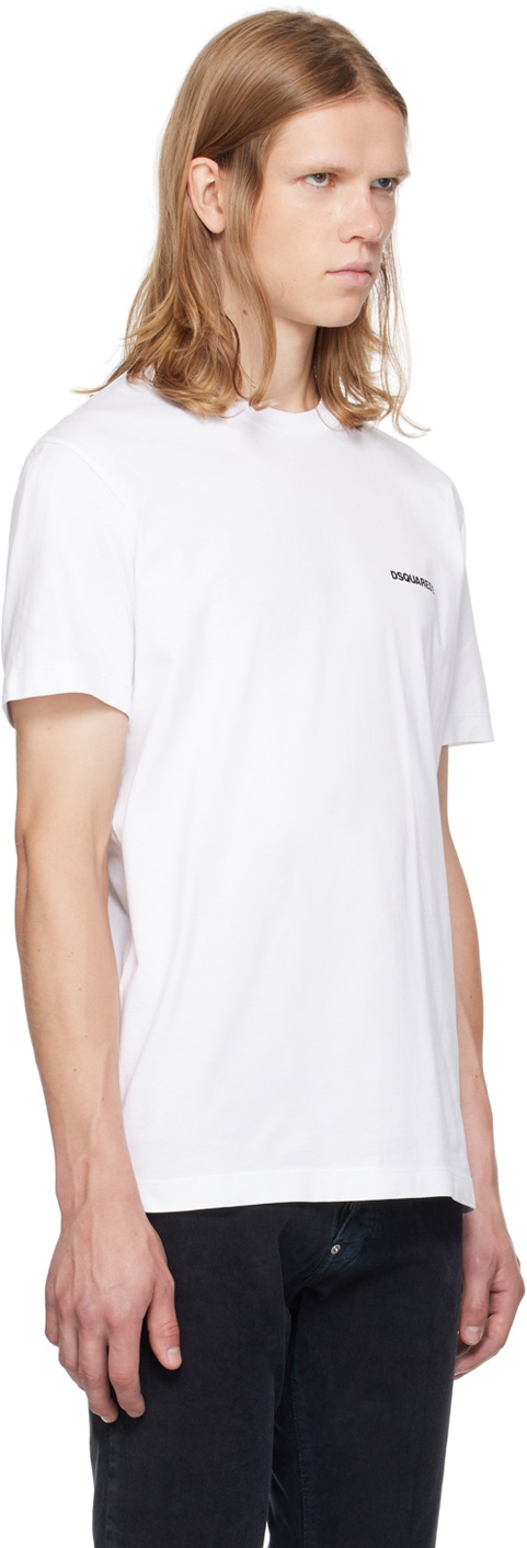 Tシャツ・カットソー DSQUARED Beige Cotton T-Shirt DSQUARED2 graphic-print Cotton T-shirt | Neutrals | FARFETCH