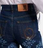 La DoubleJ Partenope printed high-rise flared jeans