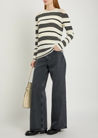 Moncler Striped Fine-knit Cotton-blend T-shirt Stripe