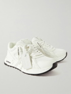 Off-White - Runner B Perforated Leather Sneakers - White