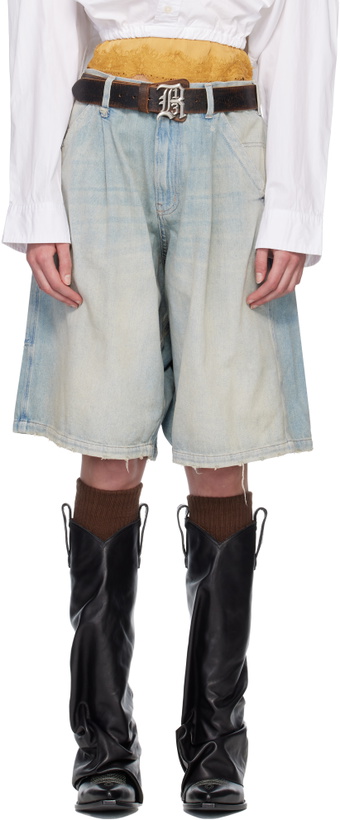 Photo: R13 SSENSE Exclusive Blue Baggy Jesse Carpenter Denim Shorts