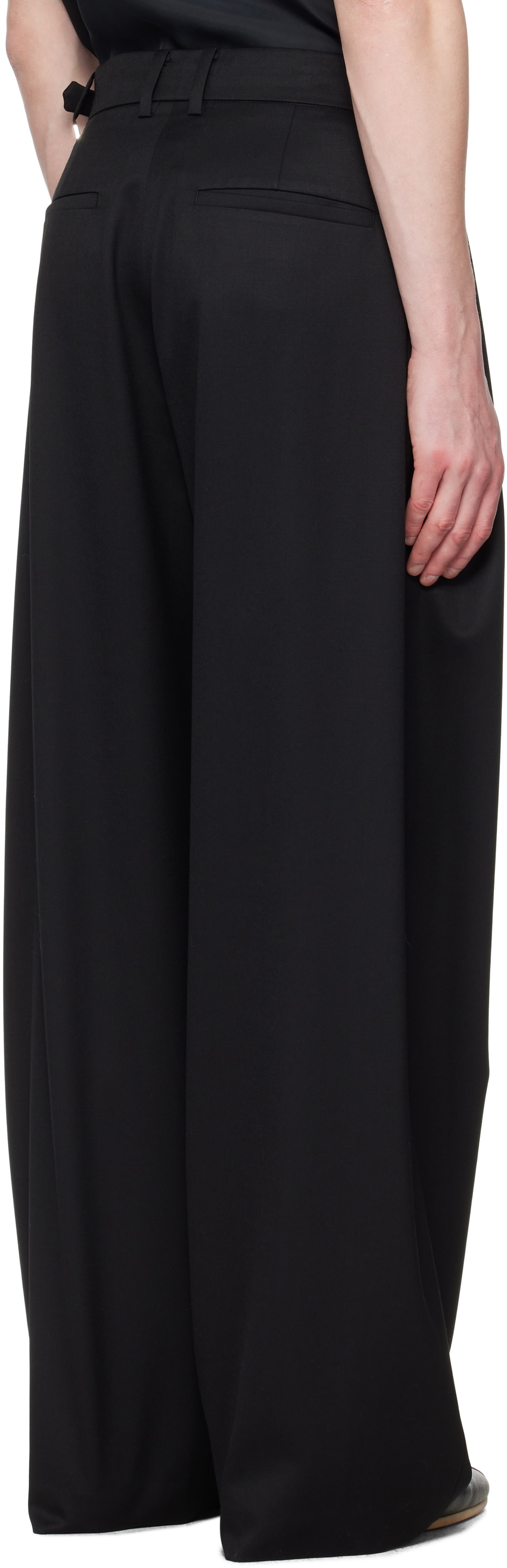 System SSENSE Exclusive Black Twill Trousers