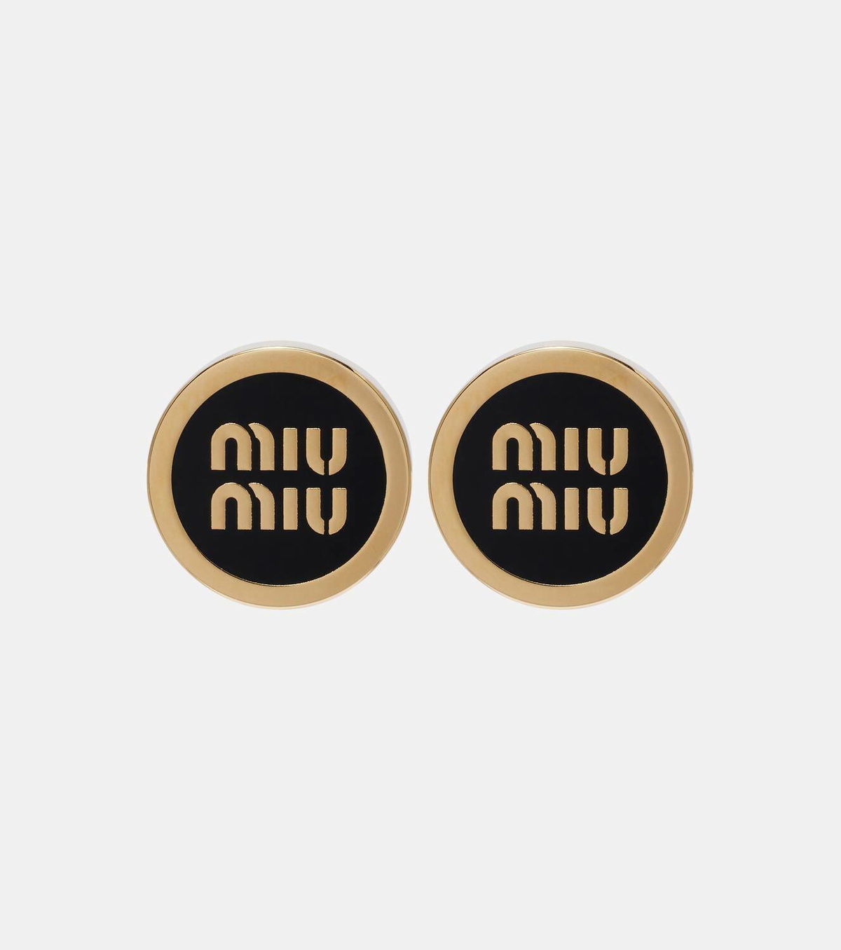 Miu Miu Logo stud earrings