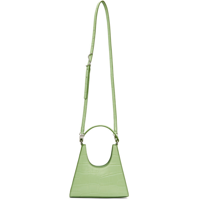 Staud Green Croc Mini Rey Bag Staud