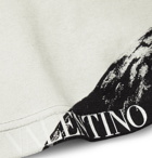 Valentino - Printed Cotton-Jersey T-Shirt - Black