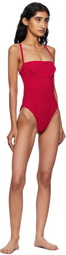 Haight Red Crepe Tamis Swimsuit