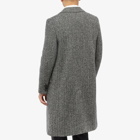 Officine Generale Men's Soft Jack Herringbone Wool Coat in Black/White