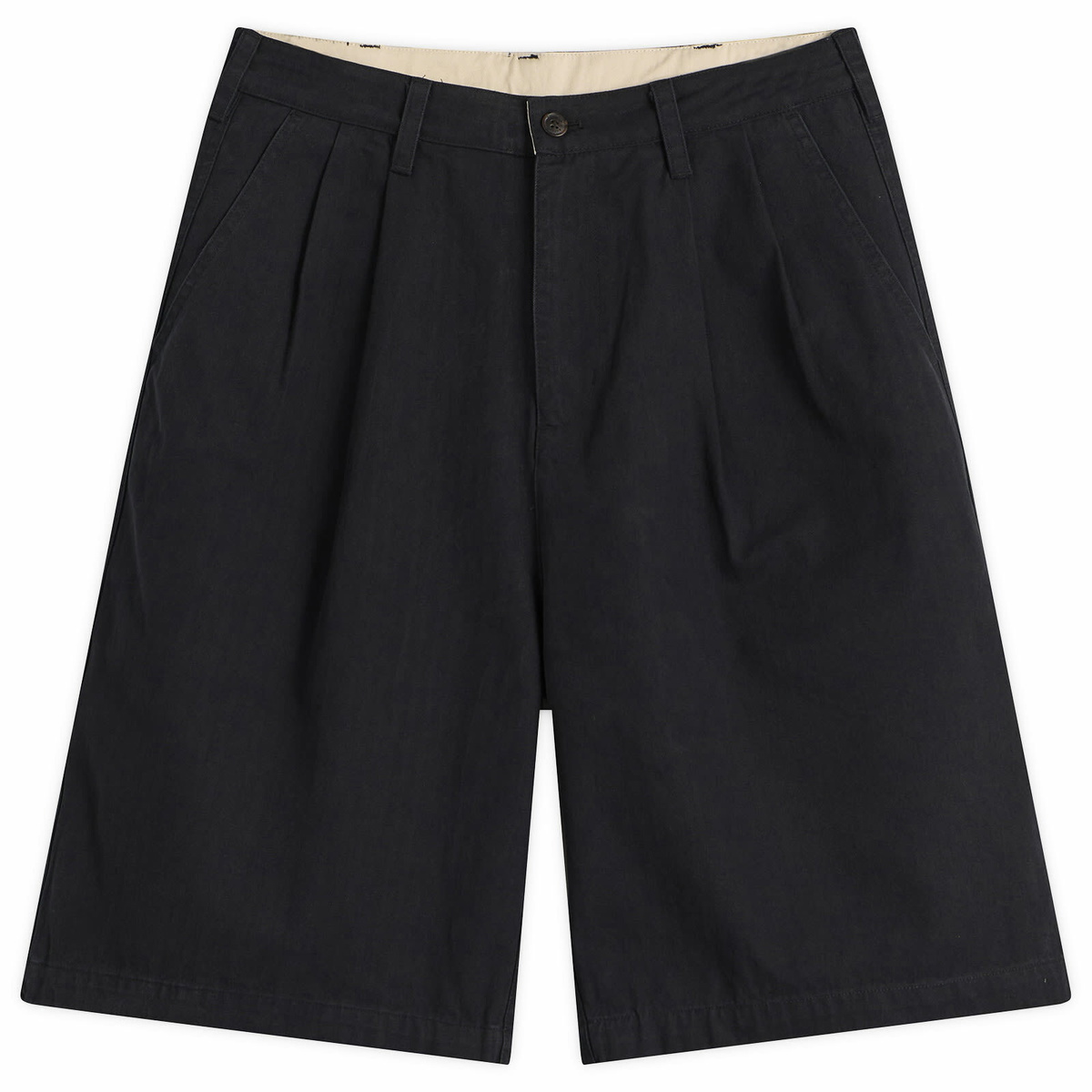 Butter Goods Men's Pleated Shorts in Washed Black