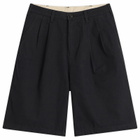 Butter Goods Men's Pleated Shorts in Washed Black