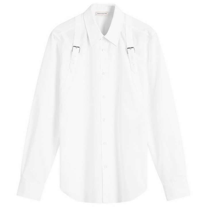 Photo: Alexander McQueen Men's Double Strap Harness Shirt in Optical White