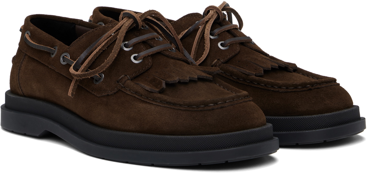 Hugo Brown Suede Boat Shoes
