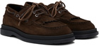 Hugo Brown Suede Boat Shoes