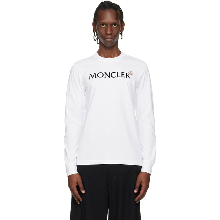 Photo: Moncler White Logo Cotton Sweatshirt