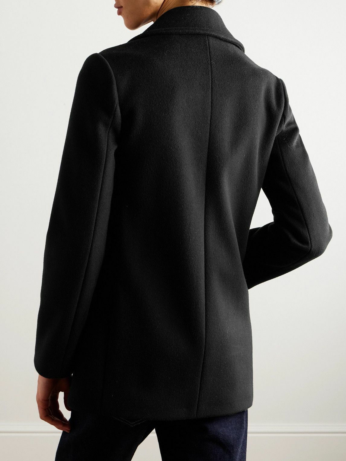 CELINE - Slim-Fit Double-Breasted Cashmere Coat - Black