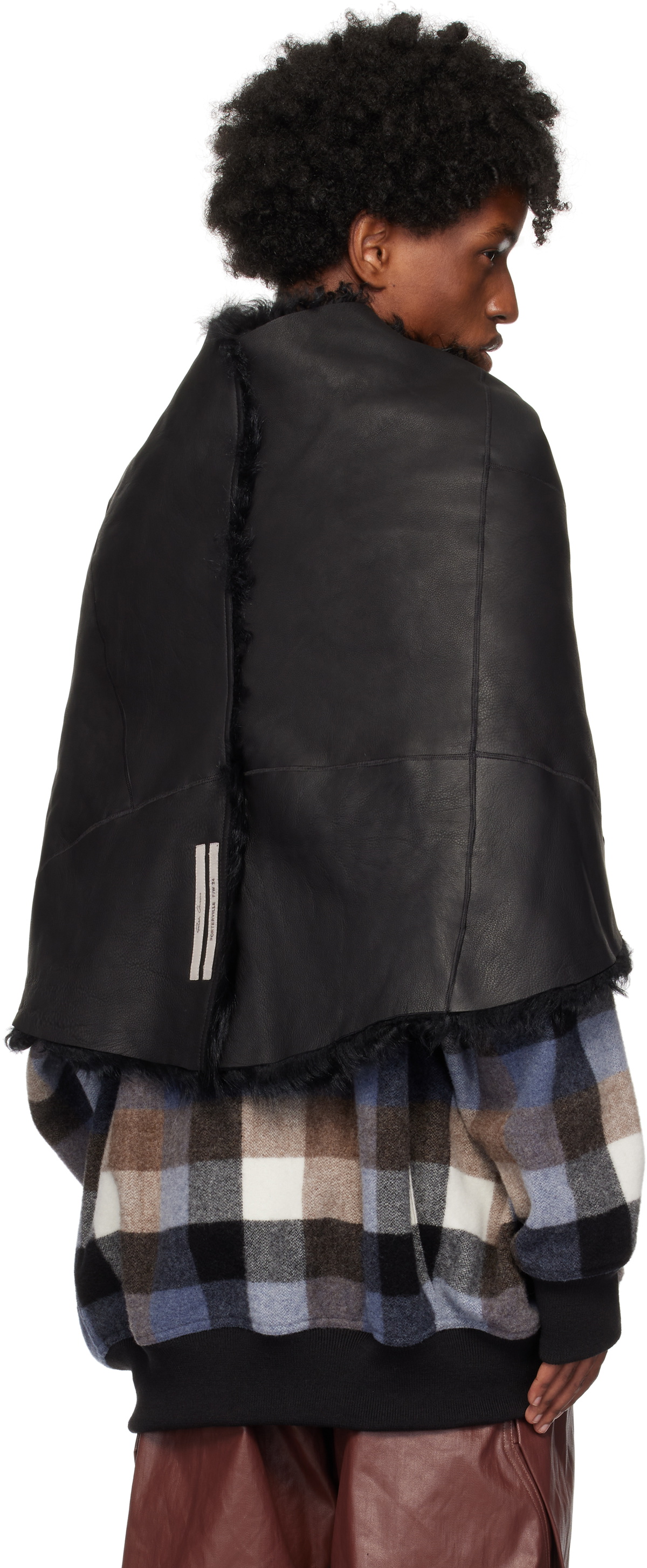 【関税＆送料込み】Rick Owens Cowl Scarf Brown Cowl Scarf by Rick Owens on Sale