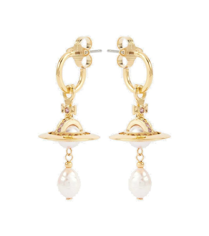 Photo: Vivienne Westwood Aleksa embellished drop earrings