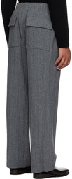 Solid Homme Gray Pleated Trousers