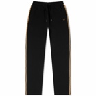 Fred Perry Men's Chequerboard Tape Track Pant in Black