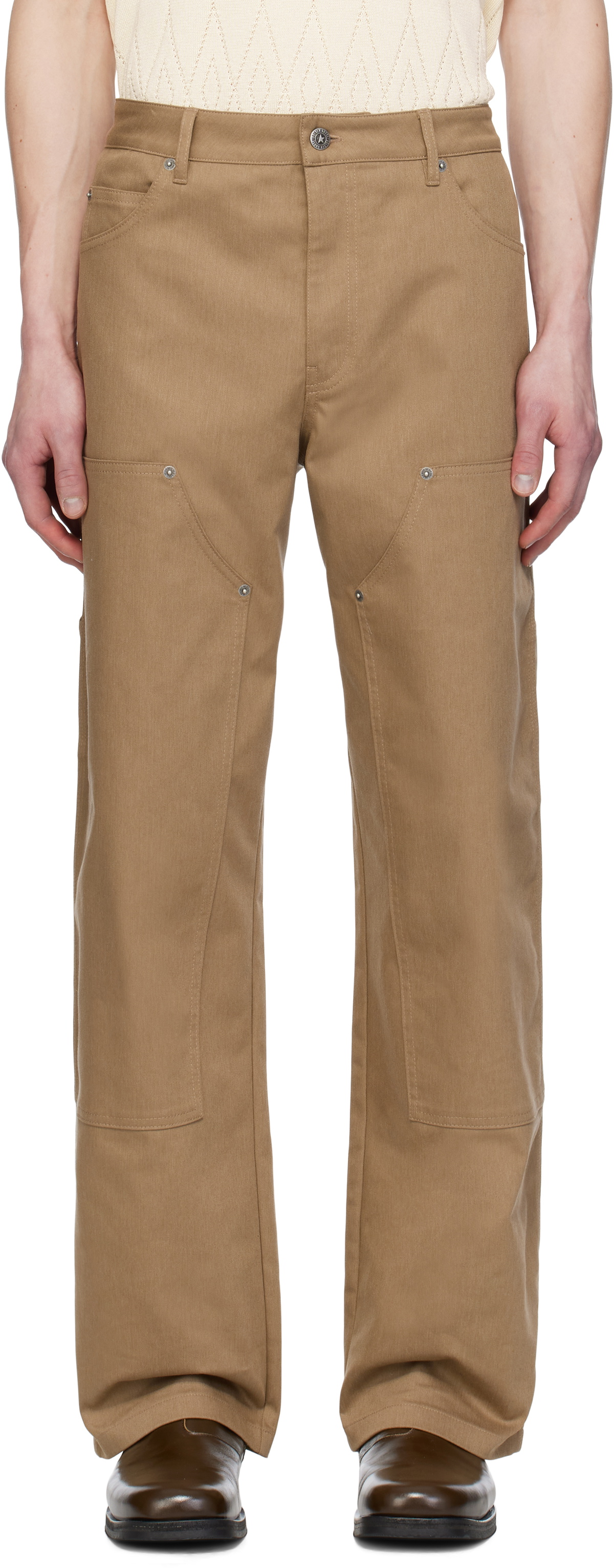 Golden Goose Tan Patch Trousers