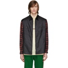 Gucci Black GG Check Sleeve Jacket