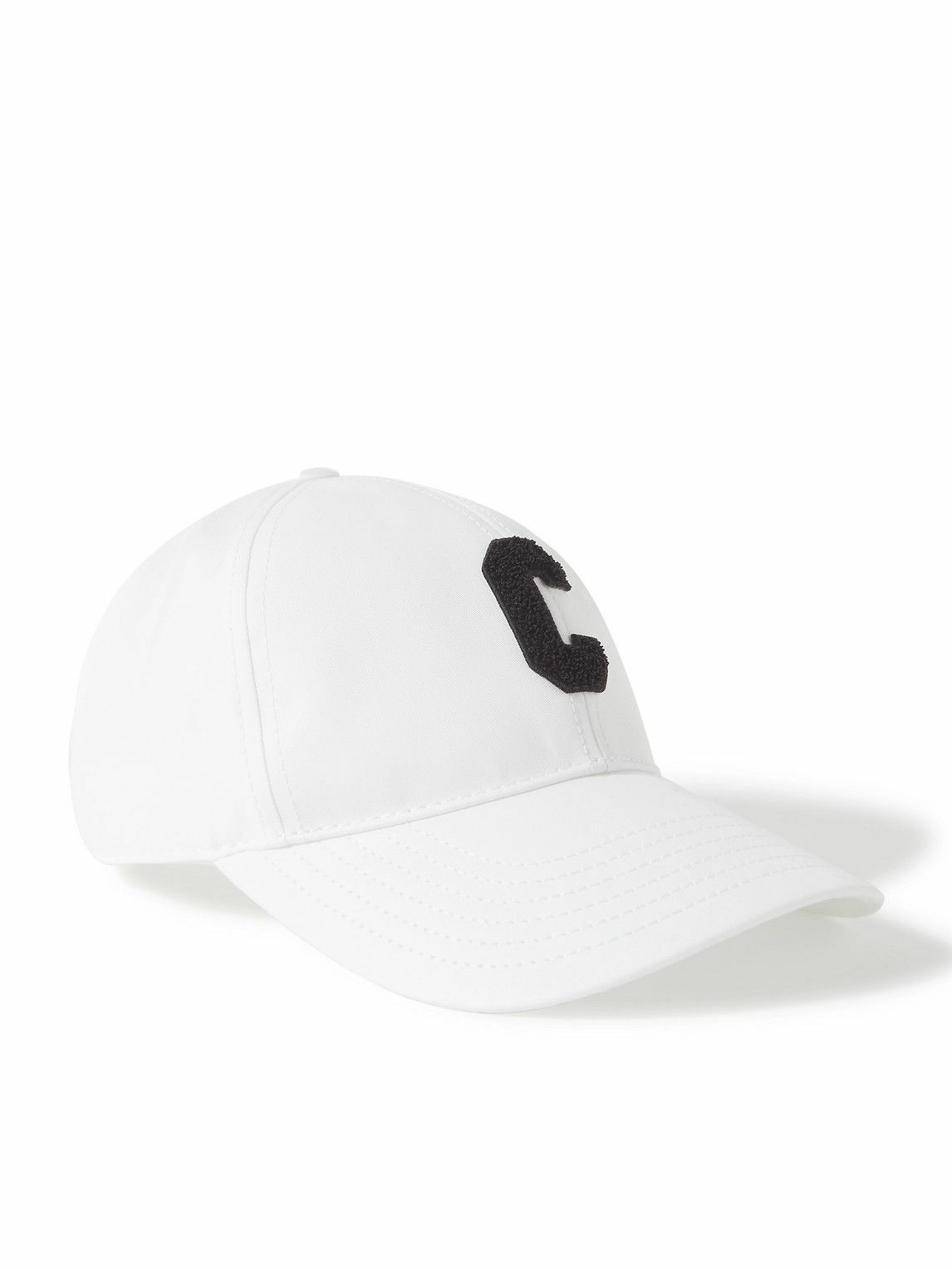 CELINE - Logo-Appliquéd Cotton-Gabardine Baseball Cap - White