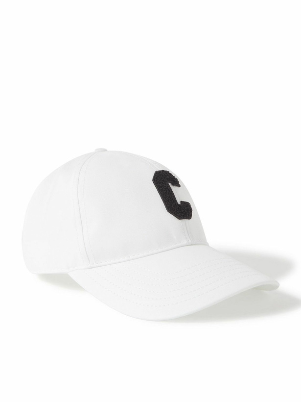 Photo: CELINE - Logo-Appliquéd Cotton-Gabardine Baseball Cap - White