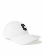 CELINE - Logo-Appliquéd Cotton-Gabardine Baseball Cap - White