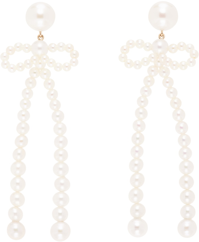 Photo: Sophie Bille Brahe White Bow Rosette Earrings