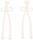 Sophie Bille Brahe White Bow Rosette Earrings