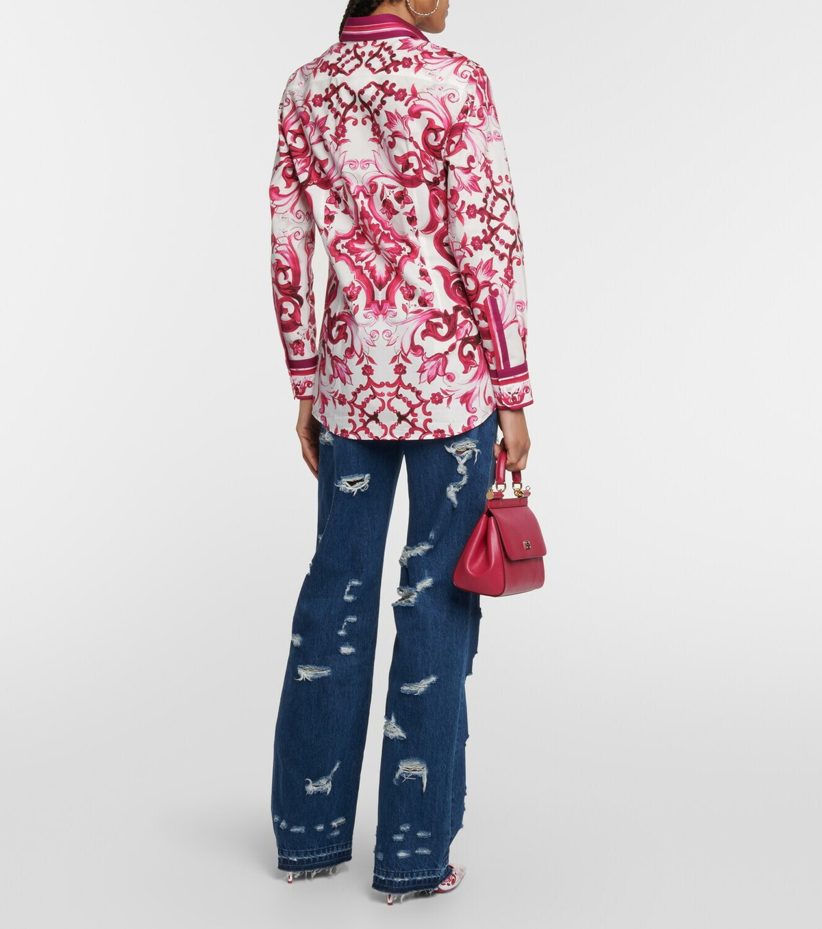 Dolce&Gabbana Majolica printed cotton poplin shirt