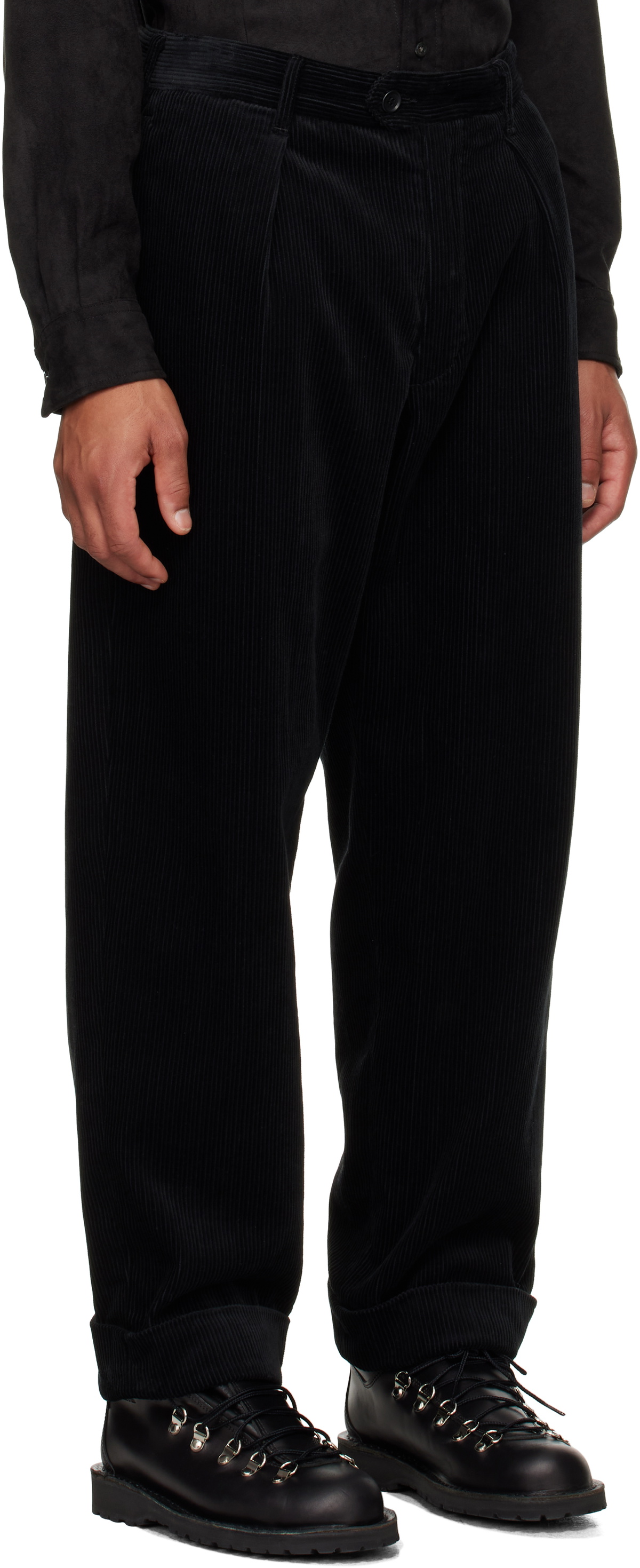 CC Corduroy Trousers Black Viscose Polyester 318577 main image 0
