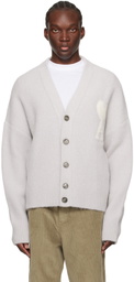 AMI Paris Gray Ami de Cœur Cardigan