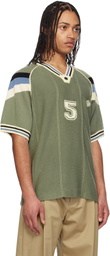 RICE NINE TEN Khaki Knitting Game T-shirt